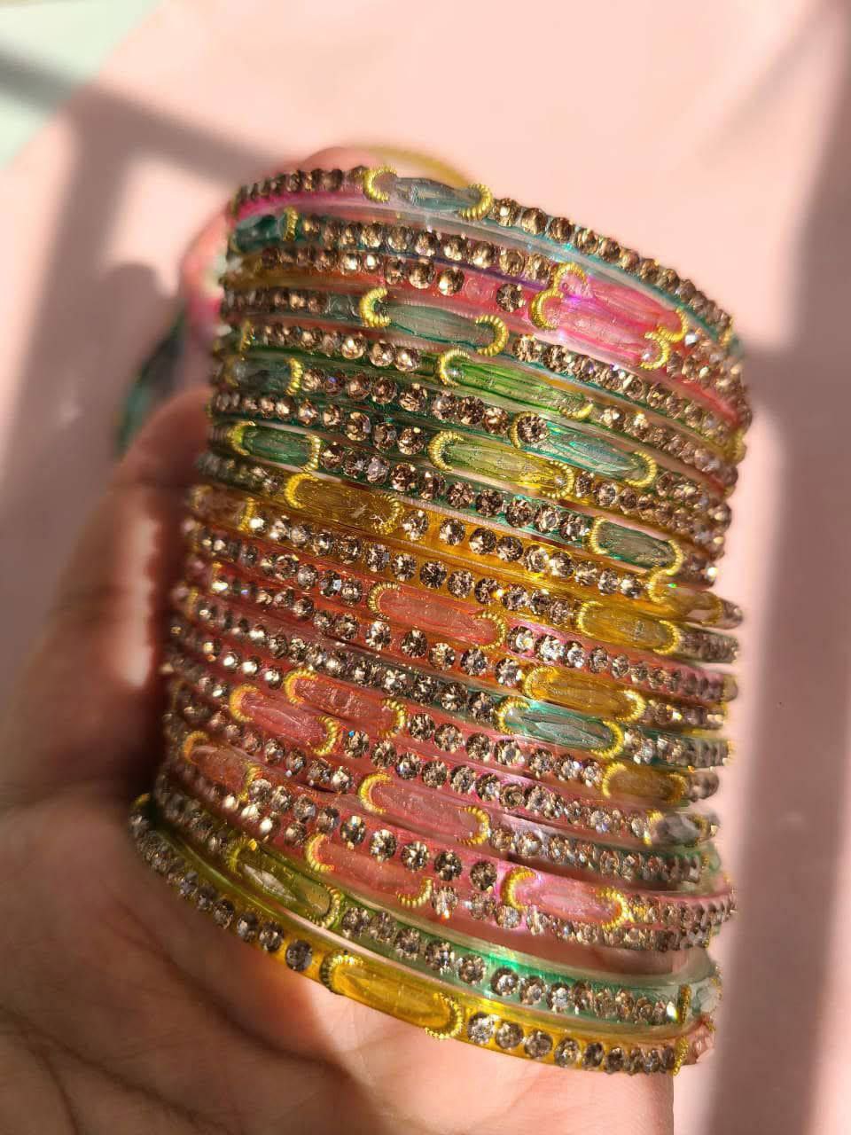 “Imported Raindrop Glass Bangles for Women in Bangladesh | Elegant Handmade Fashion Jewelry – Dokanwala”