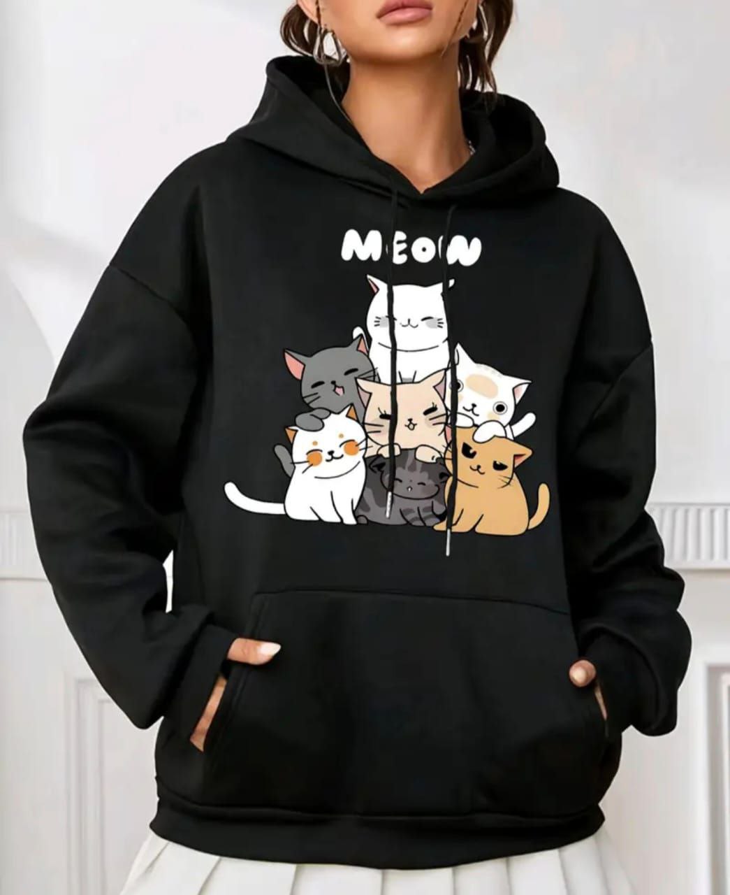 Sanrio Hello Kitty / Meow / Bear Hooded Sweatshirt | Oversized Cartoon Hoodie for Women | DokanwalaBD